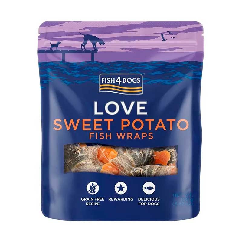 Fish4Dogs Love Sweet Potato Fish Wraps - Mascota Express